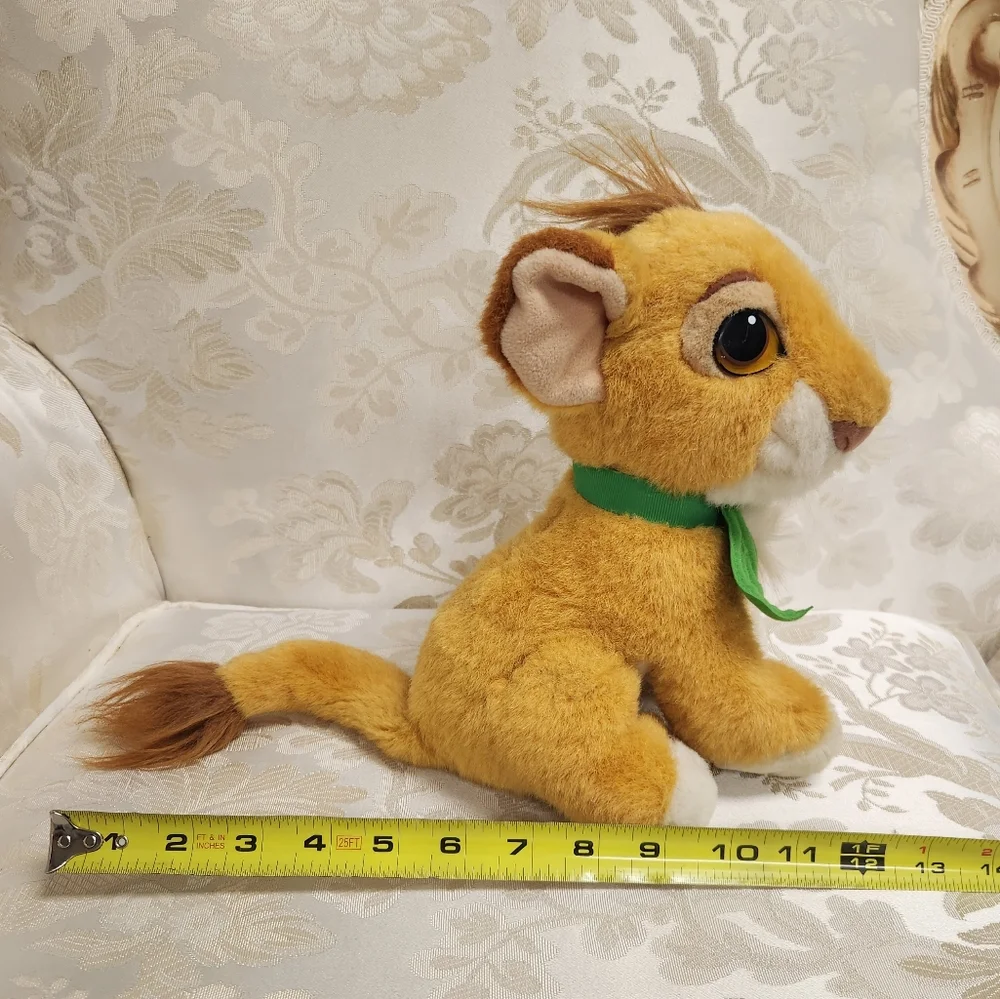 Vintage The Lion King Purring Simba Plush Walt Disney Stuffed Animal 1993